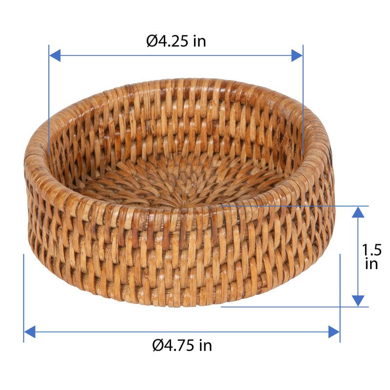 Kouboo La Jolla Rattan Wine Bottle Holder & Coaster