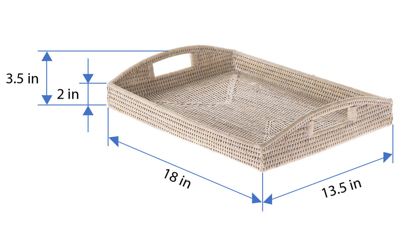 Kouboo La Jolla Rectangular Rattan Serving Tray