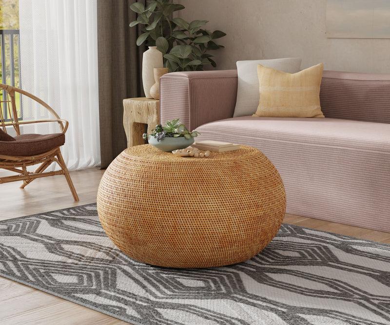 Kouboo La Jolla Round Rattan Coffee Table