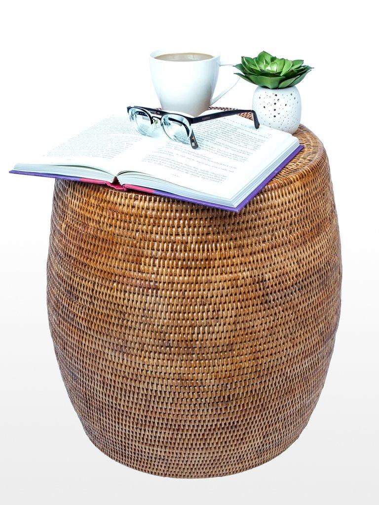 Kouboo La Jolla Round Rattan Stool And Side Table