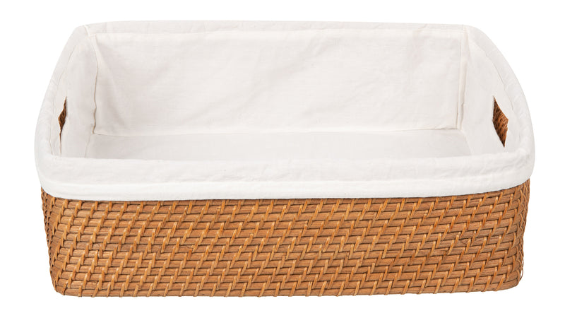 Kouboo Laguna Rattan Shelf Basket With Liner