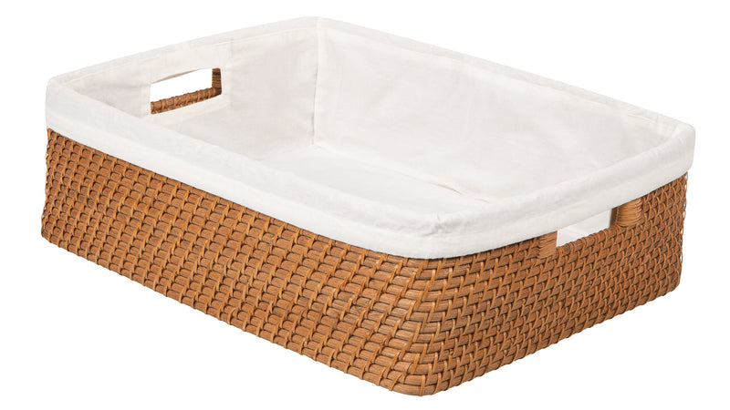 kouboo Laguna Rattan Shelf Basket with Liner