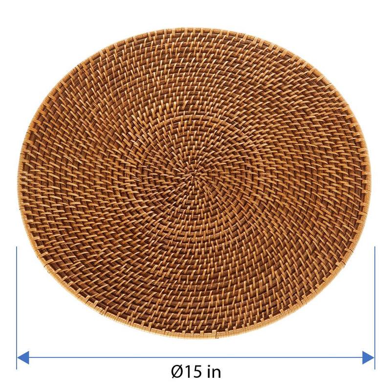 Kouboo Laguna Round Rattan Placemat Set Of 2