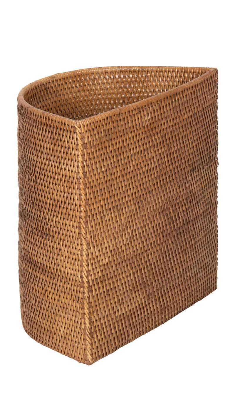 Kouboo Loma Half-Moon Rattan Waste Basket