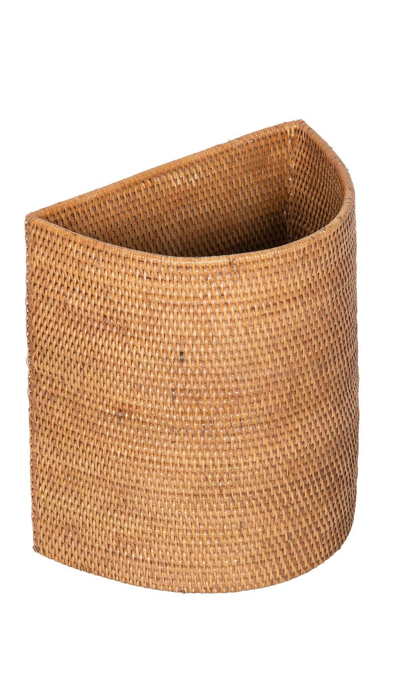 kouboo Loma Half-Moon Rattan Waste Basket