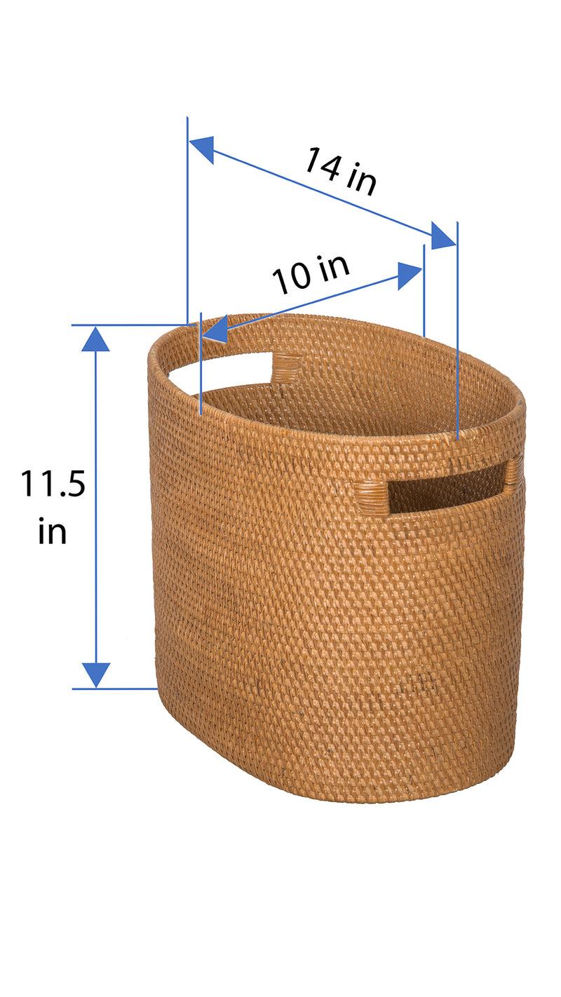 Kouboo Loma Oval Rattan Magazine Rack