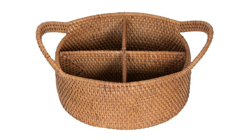 Kouboo Loma Oval Rattan Utensil Caddy