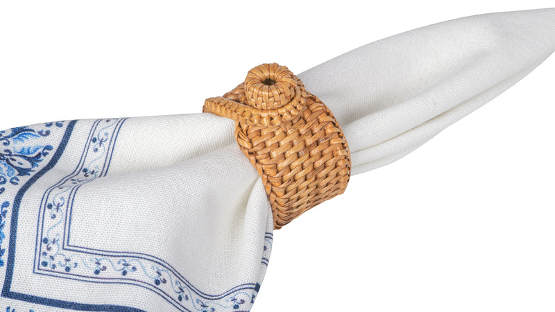 Kouboo Loma Rattan Napkin Rings Set Of 4 Rings