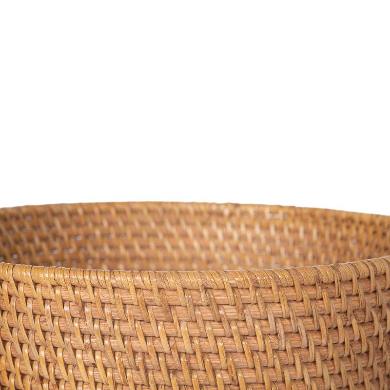 Kouboo Loma Round Rattan Paper Waste Basket