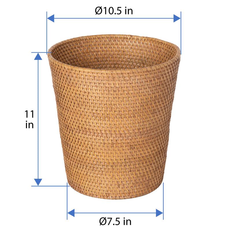 Kouboo Loma Round Rattan Paper Waste Basket