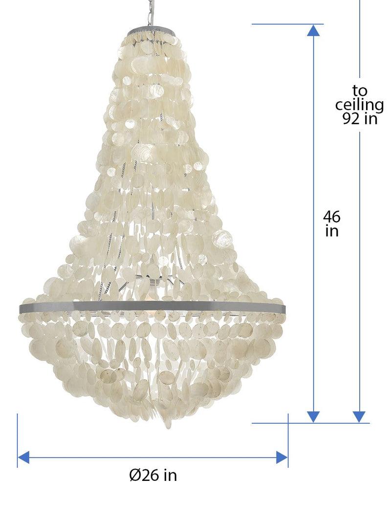 Kouboo Manor Capiz Seashell Chandelier