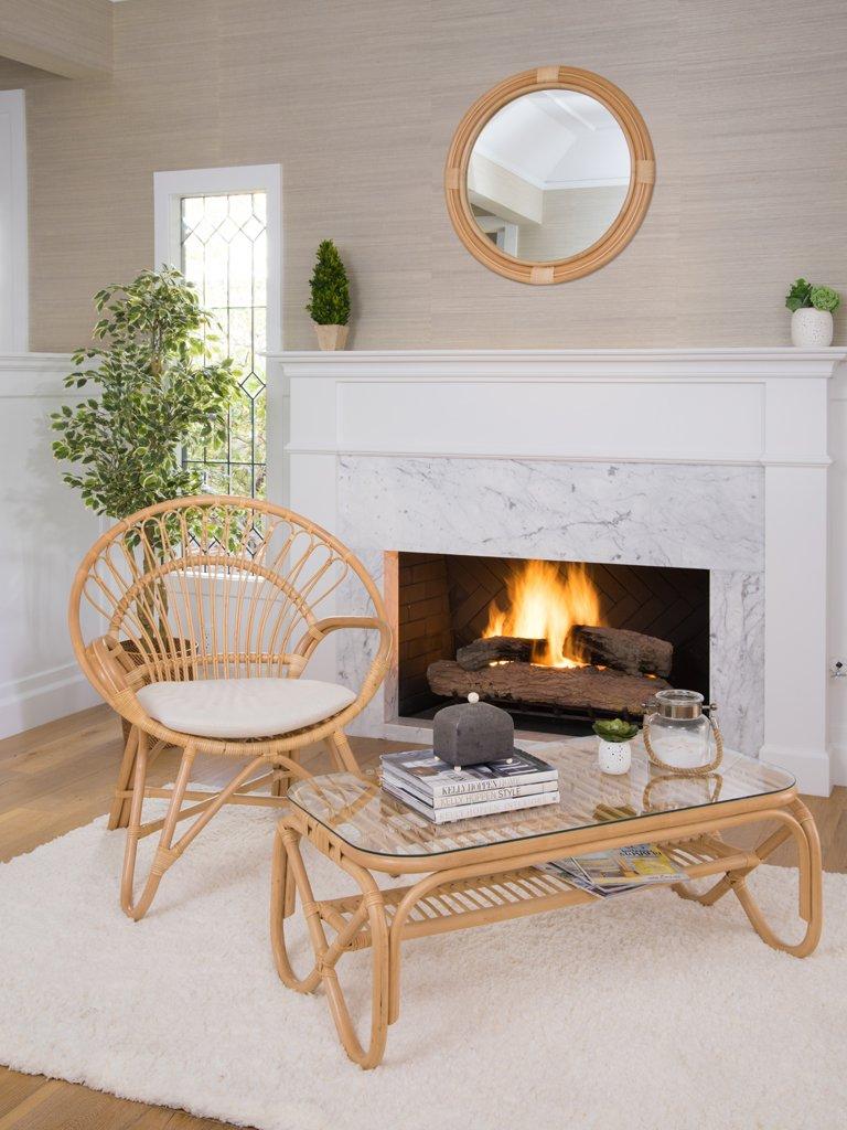 Kouboo Nautical Decorative Wall Mirror In Rattan