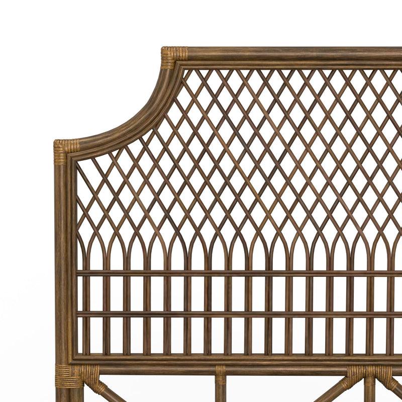 Kouboo Nias Classic Rattan Headboard Antique Brown