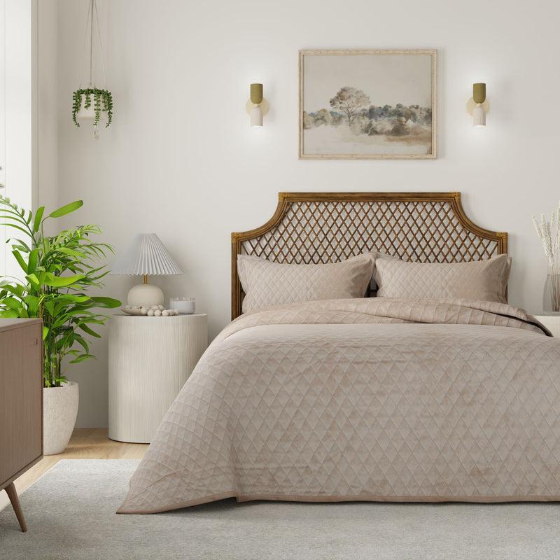 Kouboo Nias Classic Rattan Headboard Antique Brown