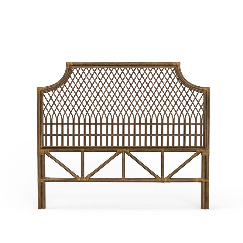 kouboo Nias Classic Rattan Headboard Antique Brown