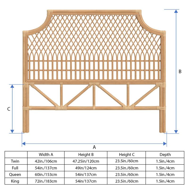 Kouboo Nias Classic Rattan Headboard Natural