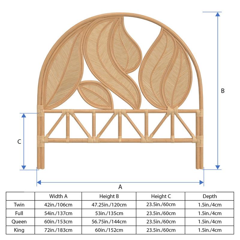 Kouboo Palm Springs Rattan Headboard Natural