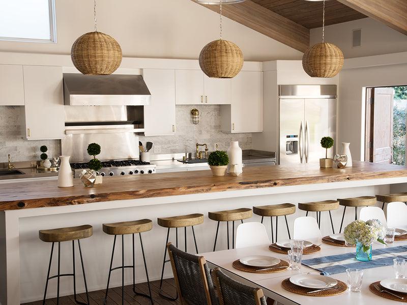 Kouboo Panay Wicker Ball Pendant Lamp Natural