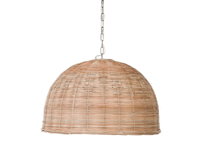 kouboo Panay Wicker Dome Pendant Lamp. Natural