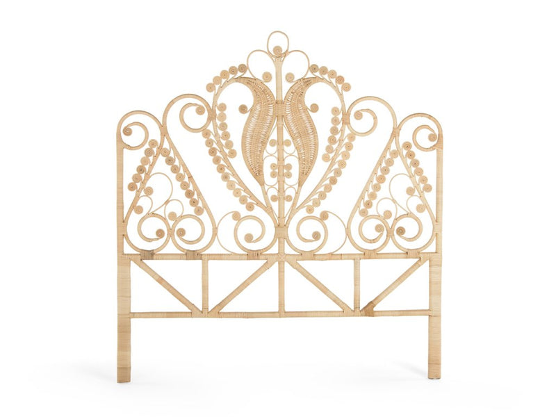 kouboo Peacock Rattan Headboard Natural
