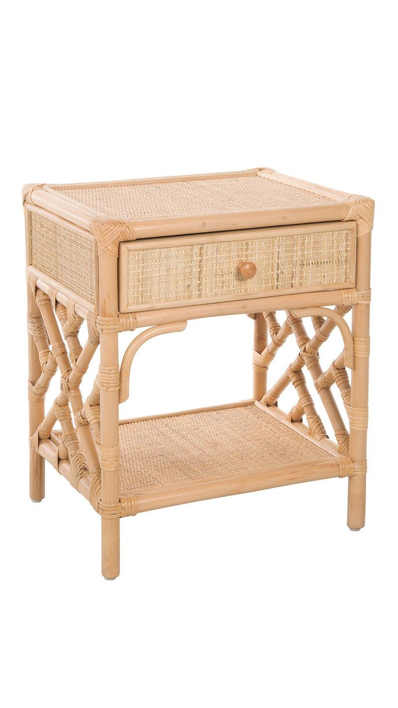kouboo Rattan Chippendale Bedside Table Natural kouboo Rattan Chippendale Bedside Table Natural