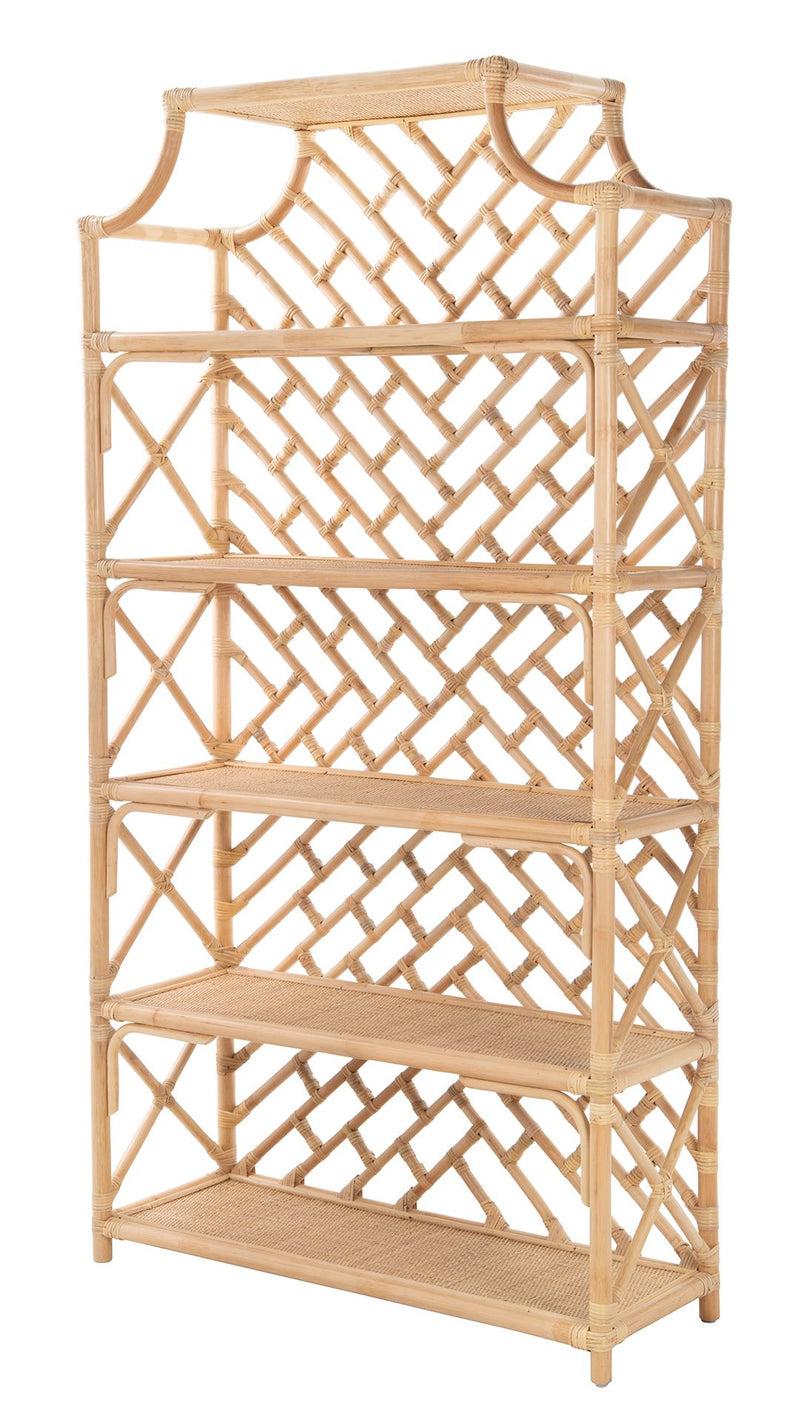 kouboo Rattan Chippendale Bookshelf Natural
