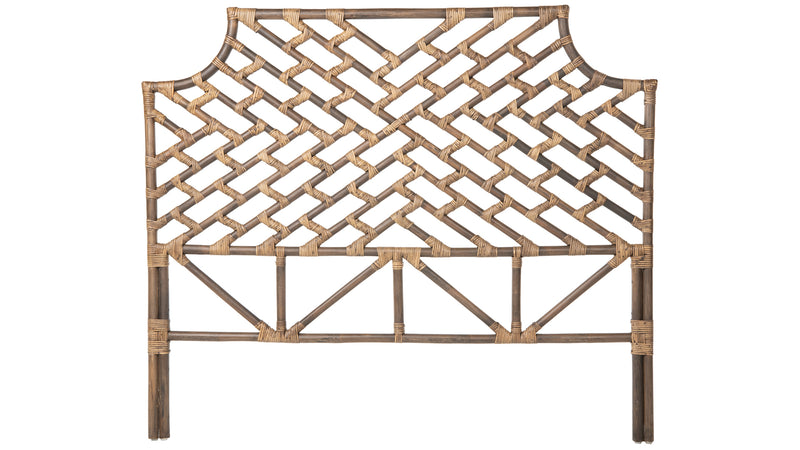 kouboo Rattan Chippendale Headboard Antique Brown
