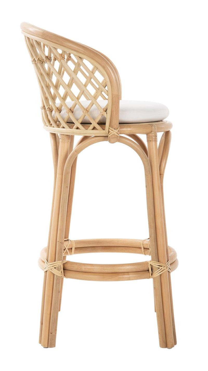 Kouboo Rattan Criss-Cross Bar Stool Natural
