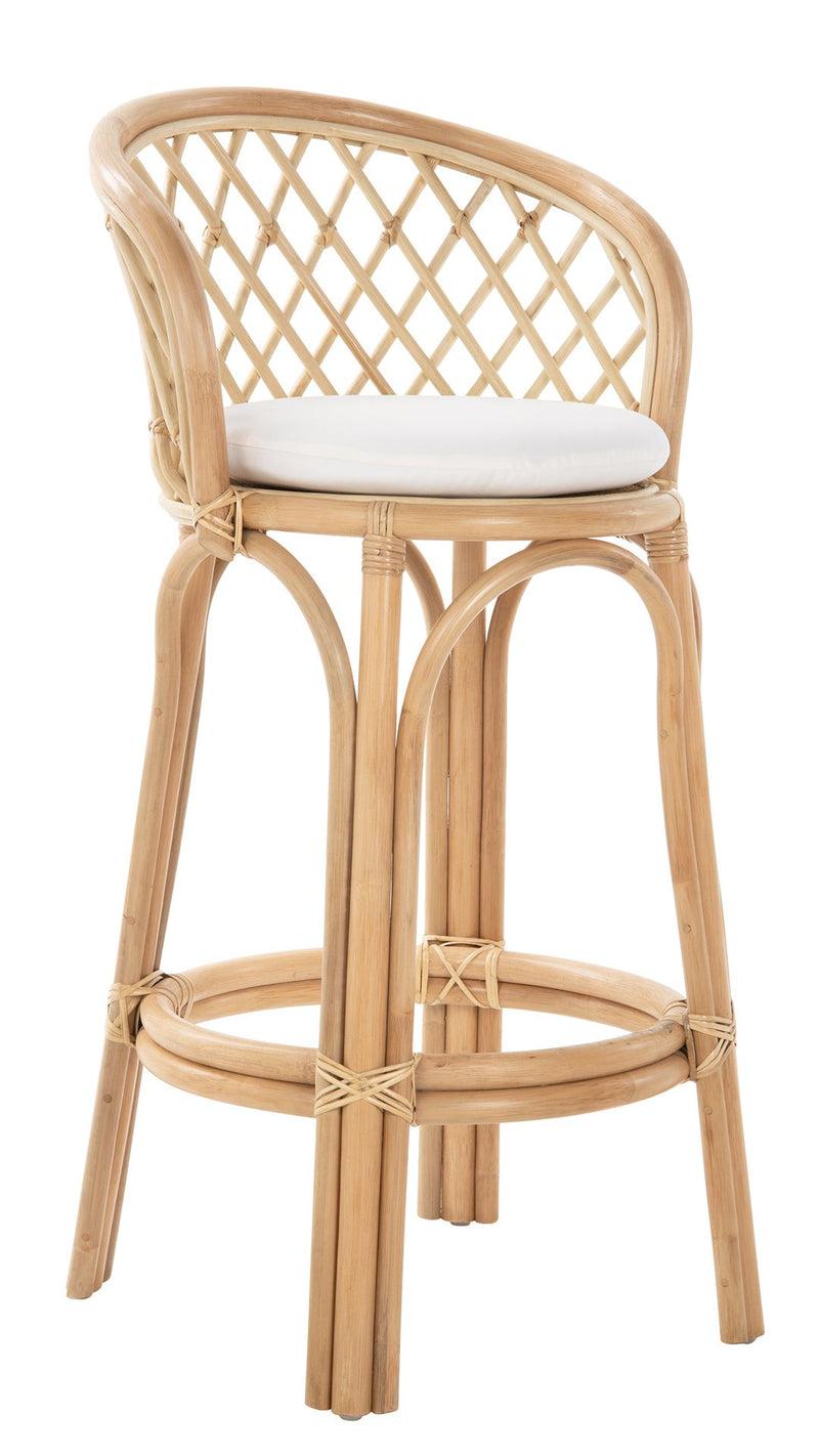 kouboo Rattan Criss-Cross Bar Stool Natural