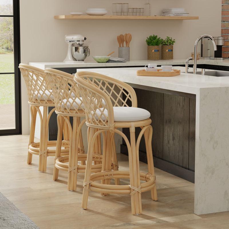 Kouboo Rattan Criss-Cross Counter Stool Natural