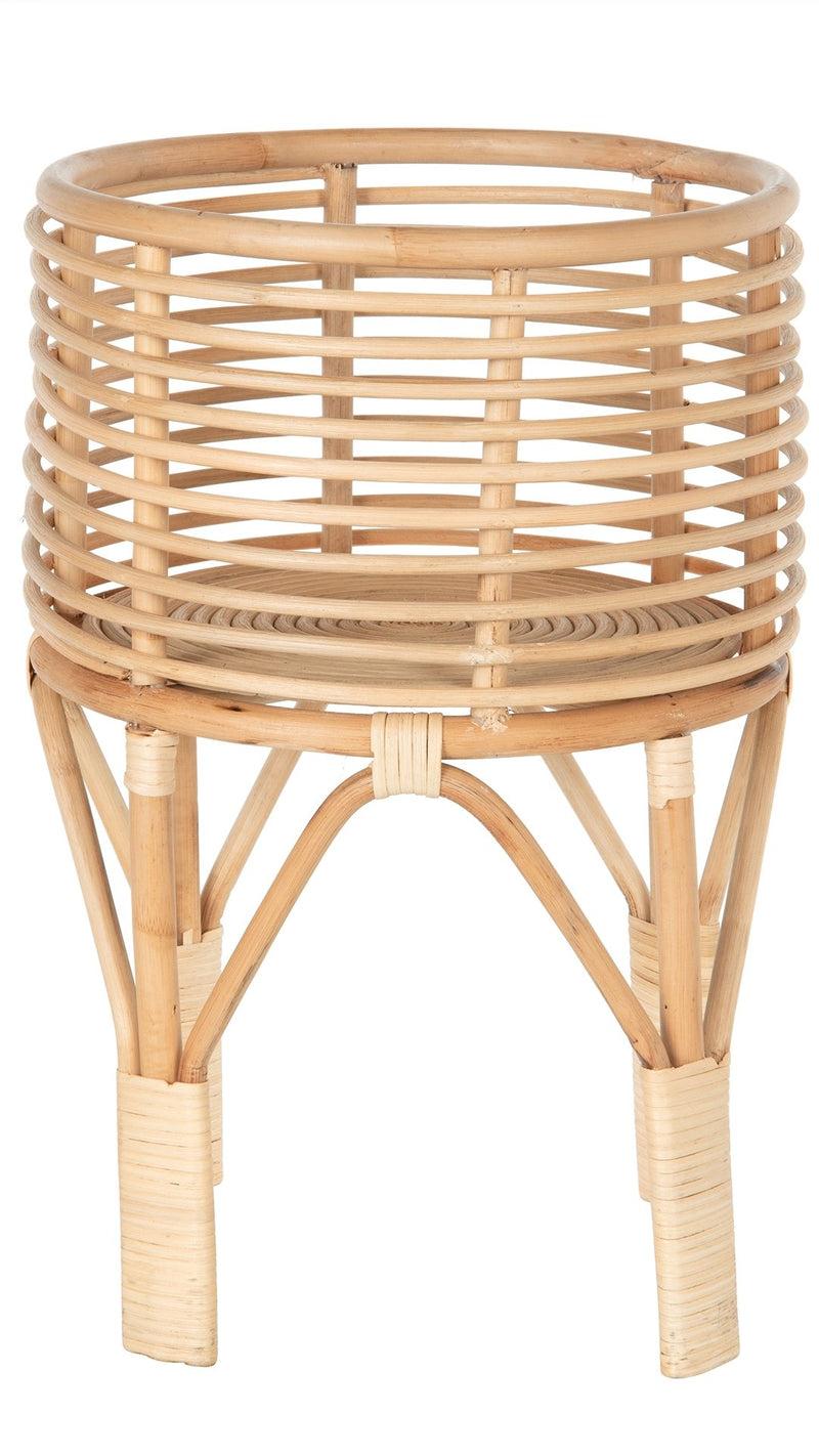 kouboo Rattan Indoor Plant Stand Small Natural