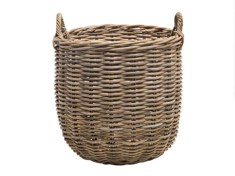 Kouboo Rattan Kobo Round Storage Basket Gray-Brown