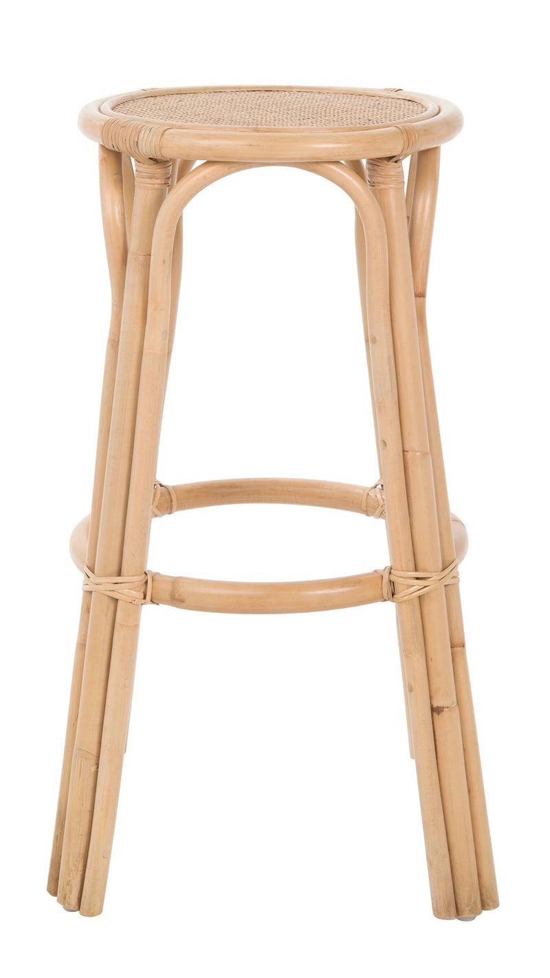 Kouboo Rattan Lattice Backless Bar Stool Natural
