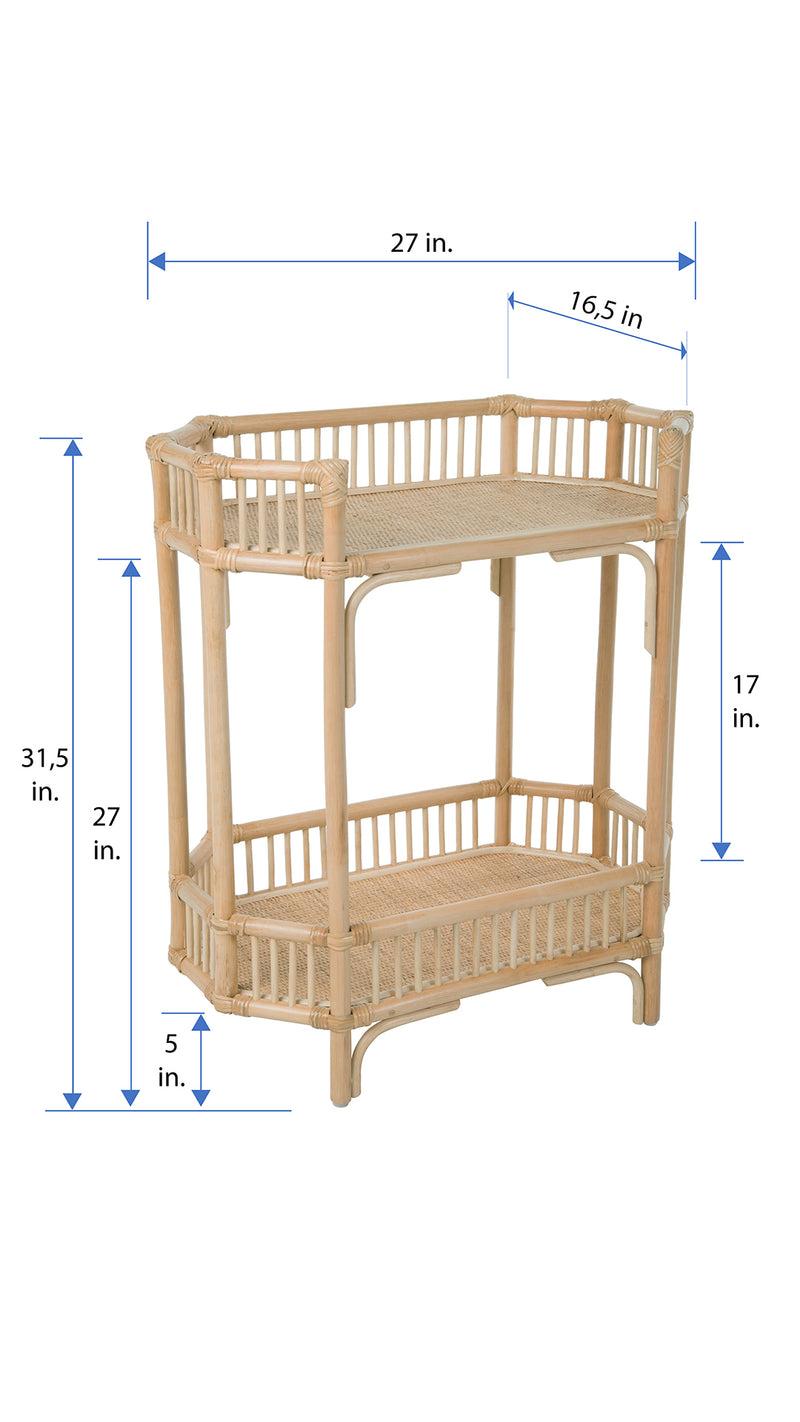 Kouboo Rattan Manhattan 2-Tier Console Table