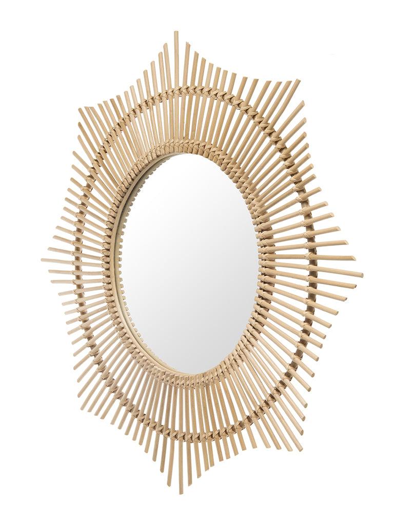 Kouboo Rattan Round Halo Wall Mirror Natural