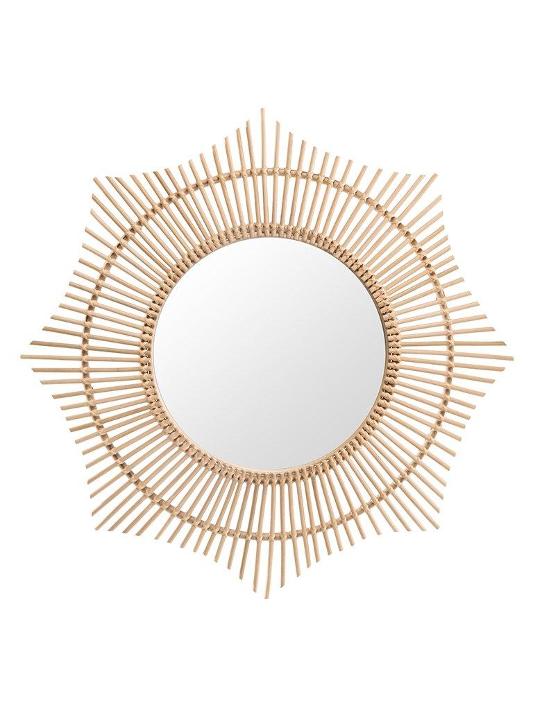 kouboo Rattan Round Halo Wall Mirror Natural