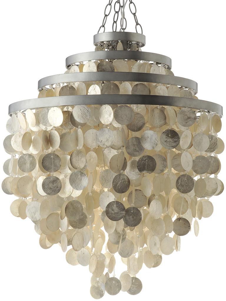 kouboo Round Chandelier with Round Capiz