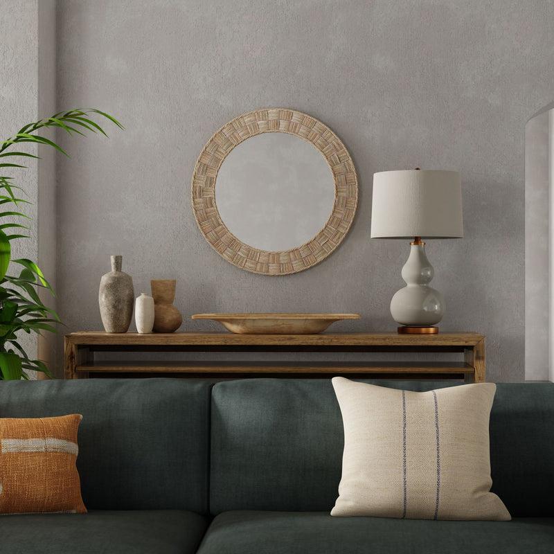 Kouboo Round Chequered Wall Mirror