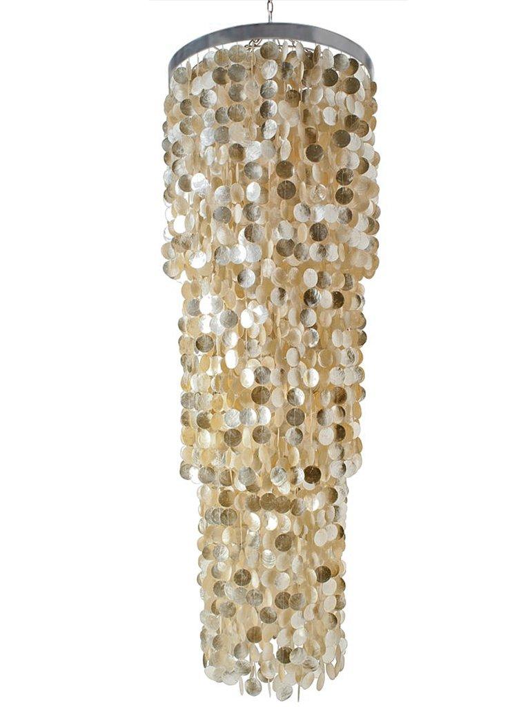 kouboo Round King Size Chandelier with Round Capiz