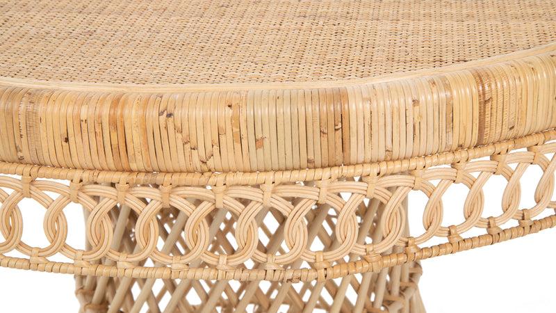 Kouboo Round Rattan Peacock Dining Table Natural