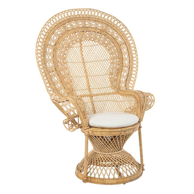 kouboo Supreme Rattan Grand Peacock Chair Natural
