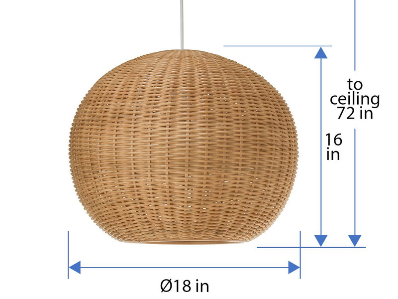 Kouboo Wicker Ball Pendant Lamp