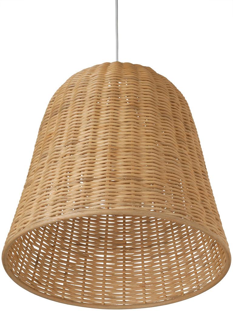 Kouboo Wicker Bell Pendant Lamp Natural Brown