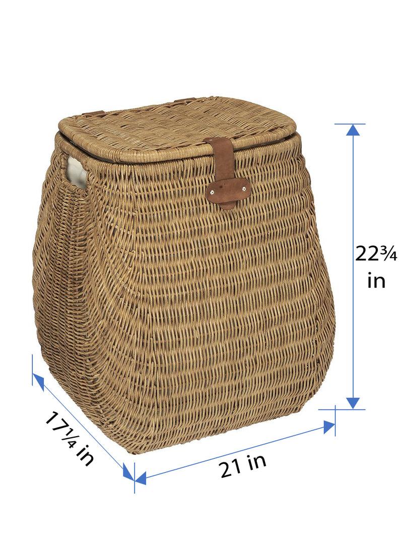 Kouboo Wicker Hamper With Liner 2 Load Capacity