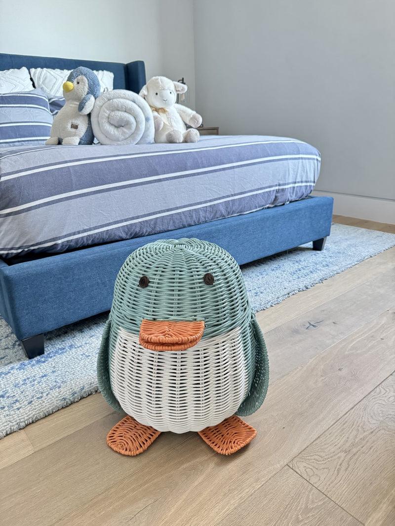 Kouboo Wicker Penguin Basket Multi-Color