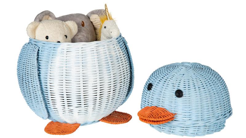 Kouboo Wicker Penguin Basket Multi-Color