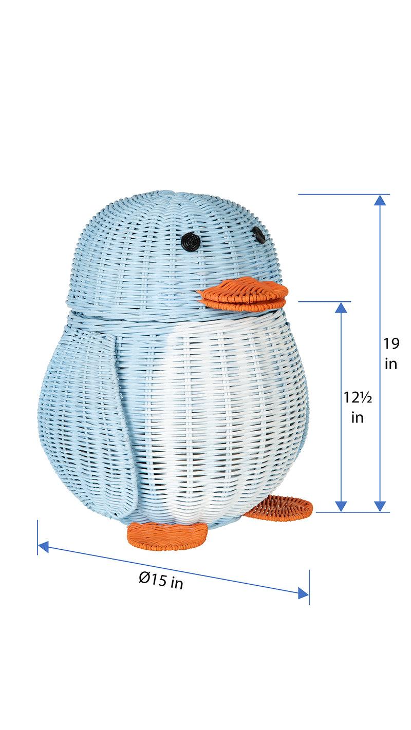 Kouboo Wicker Penguin Basket Multi-Color