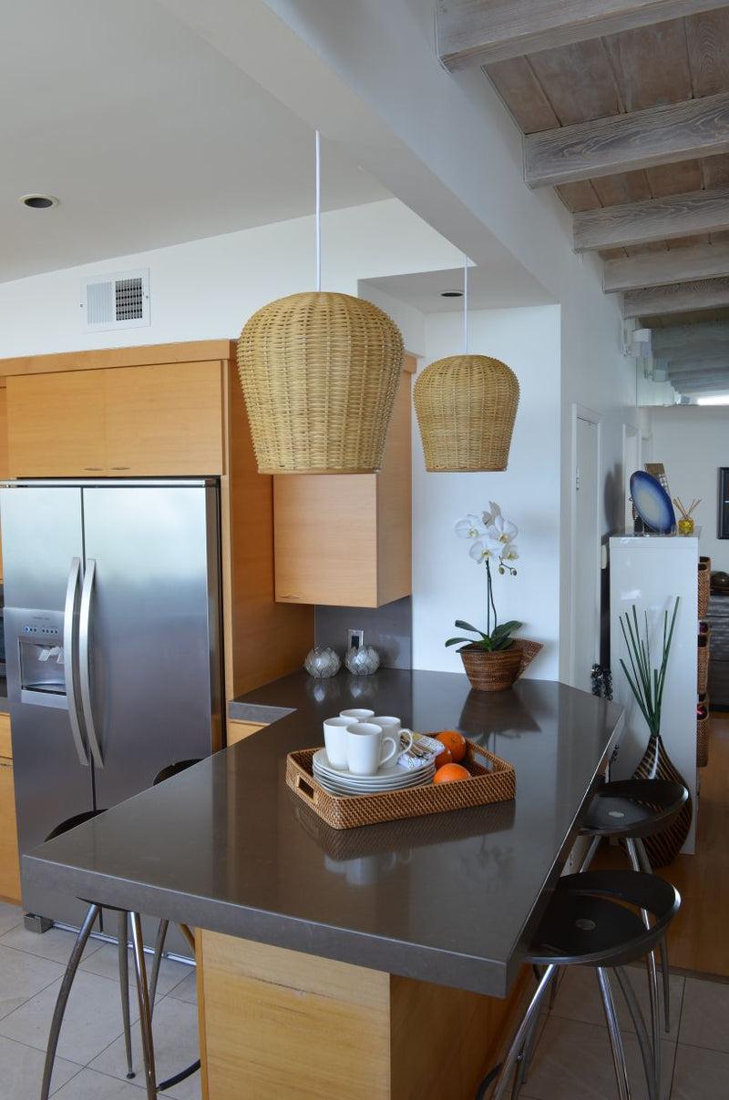 Kouboo Wicker Pod Pendant Lamp Natural