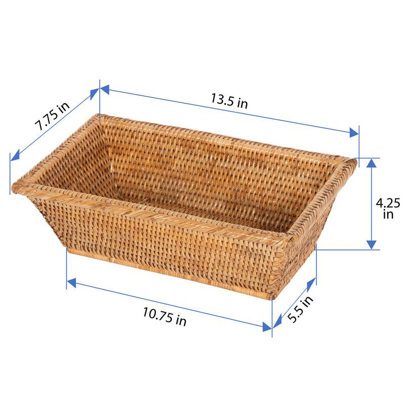Kouboo La Jolla Multipurpose Countertop And Shelf Storage Basket Honey-Brown