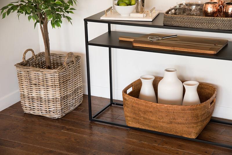 Kouboo La Jolla Oblong Storage Basket Honey Brown Large